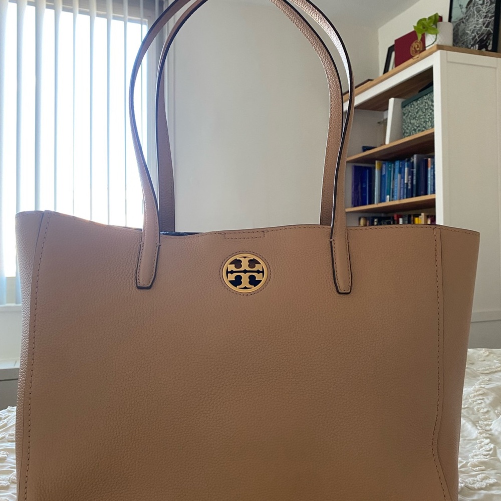 Tory Burch Beige Leather Tote